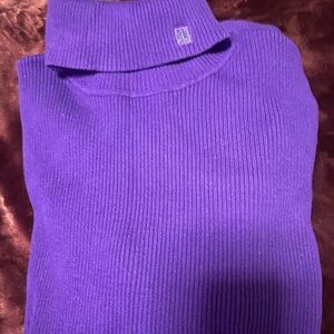 Ralph Lauren Rich Purple Cowl Neck Sweater